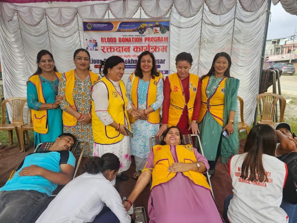 लायन्स क्लव सिमसारको रक्तदानमा ५४ युनिट रगत संकलन