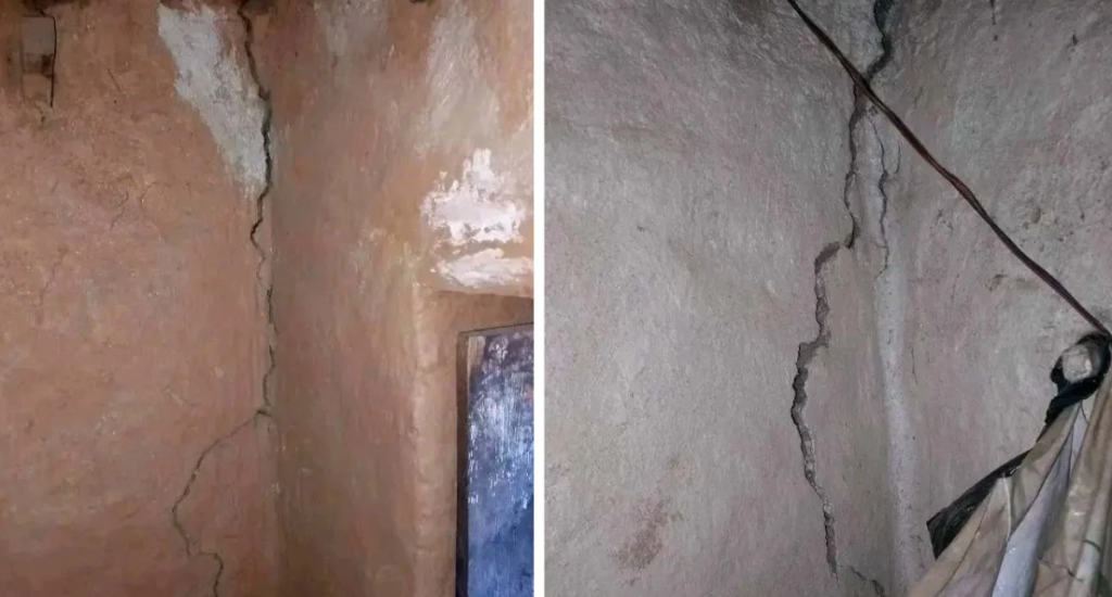 बाजुराको रास्कोटमा भूकम्पकोे कारण घर चर्किए