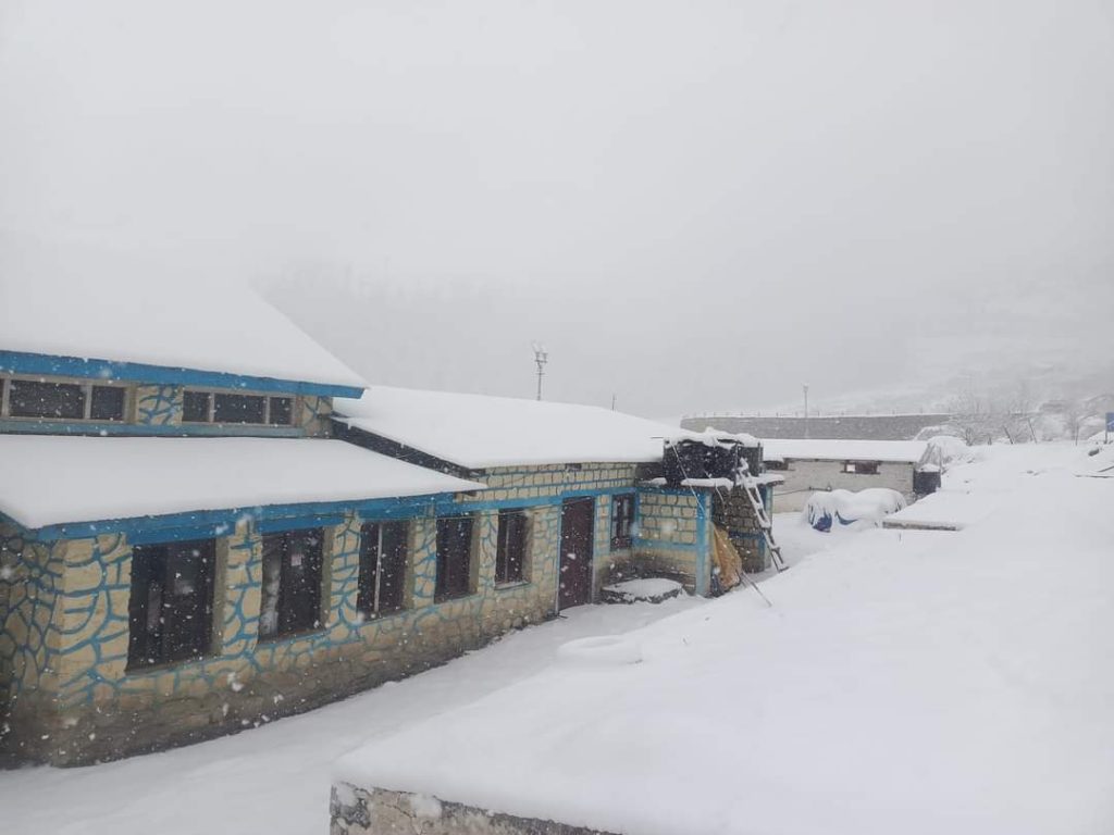 हुम्लामा यस वर्ष पहिलोपटक हिमपात