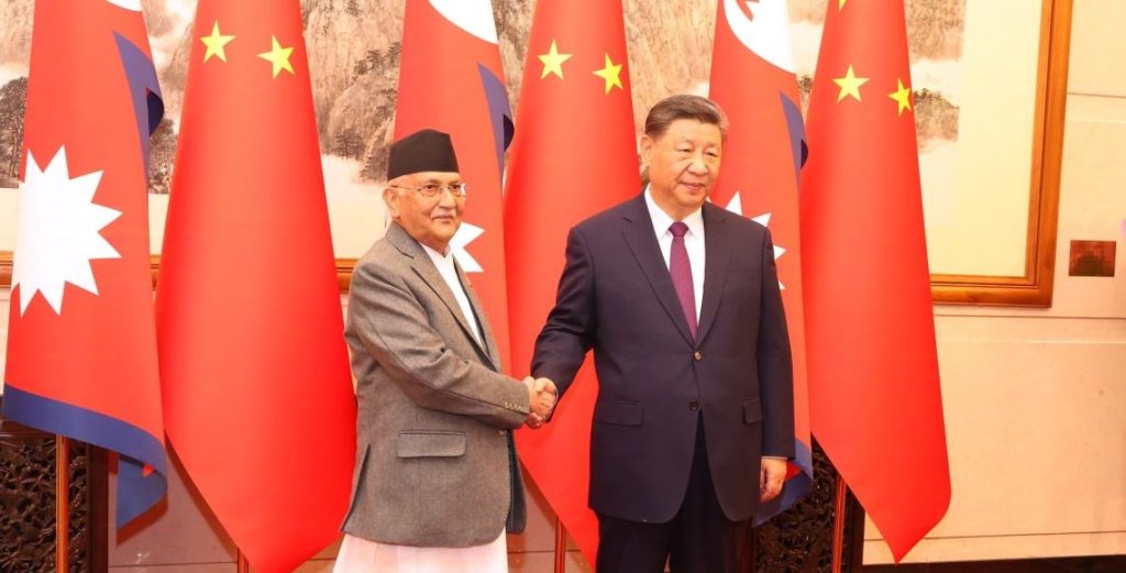 प्रधानमन्त्री ओली र चिनियाँ राष्ट्रपति सीबीच भेट
