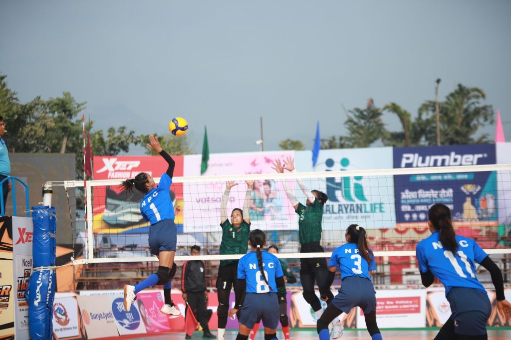 आर्मीलाई सोझो सेटमा पराजित गर्दै पुलिस महिलातर्फको इलिमिनेटरमा प्रवेश