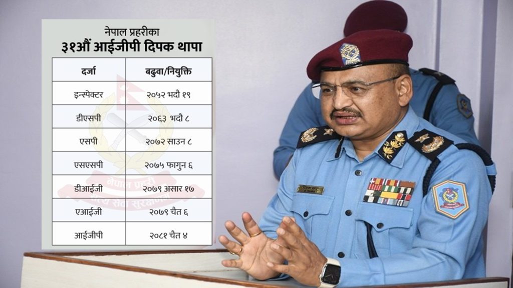 नेपाल प्रहरीको ३१ औँ महानिरीक्षक दीपक थापा