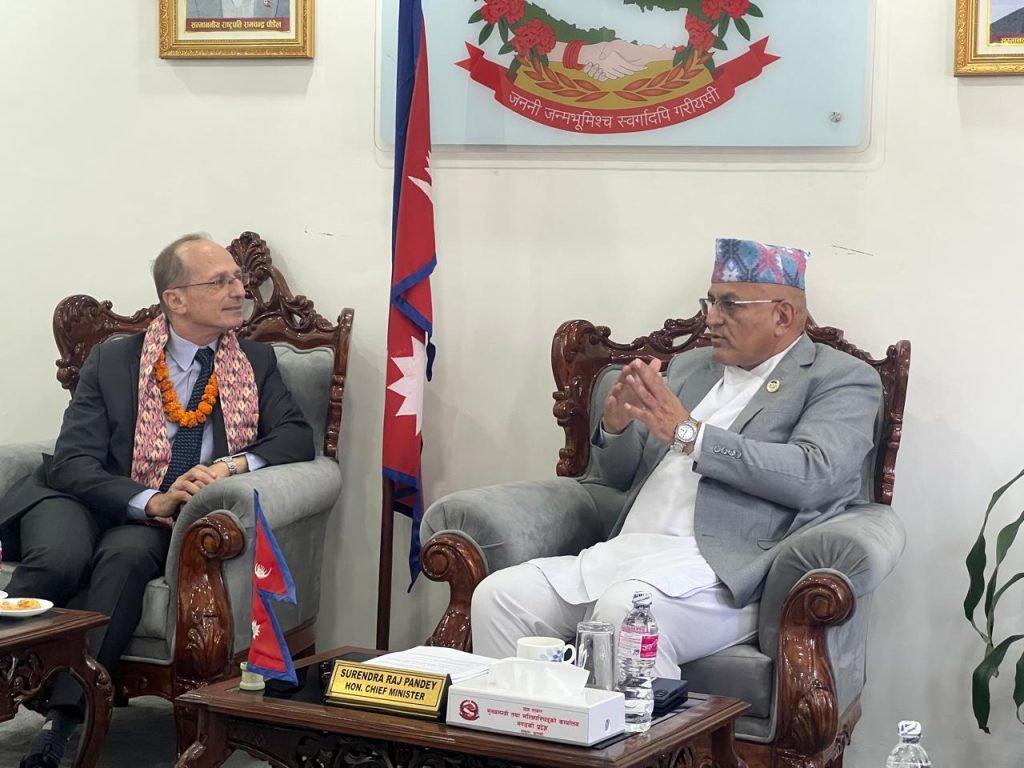 गण्डकीका मुख्यमन्त्री र युएनडिपीका निर्देशकविच भेटवार्ता