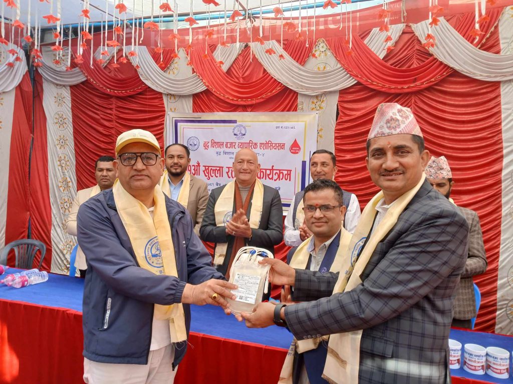 बुद्व विशालबजार वयापारिक एसोसिएसनको रक्तादानमा ५१ युनिट रगत संकलन