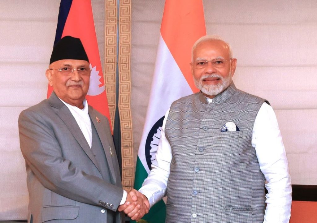 प्रधानमन्त्री ओली र भारतीय समकक्षी मोदीबीच आज भेटवार्ता हुने