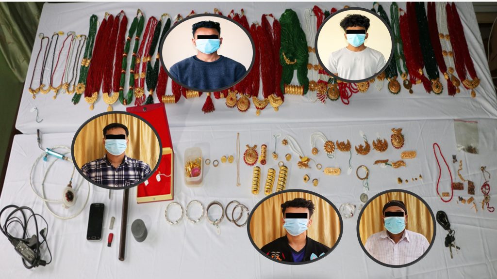ठूलो परिमाणमा सुनचाँदीका गहनासहित पोखरामा पाँच जना पक्राउ