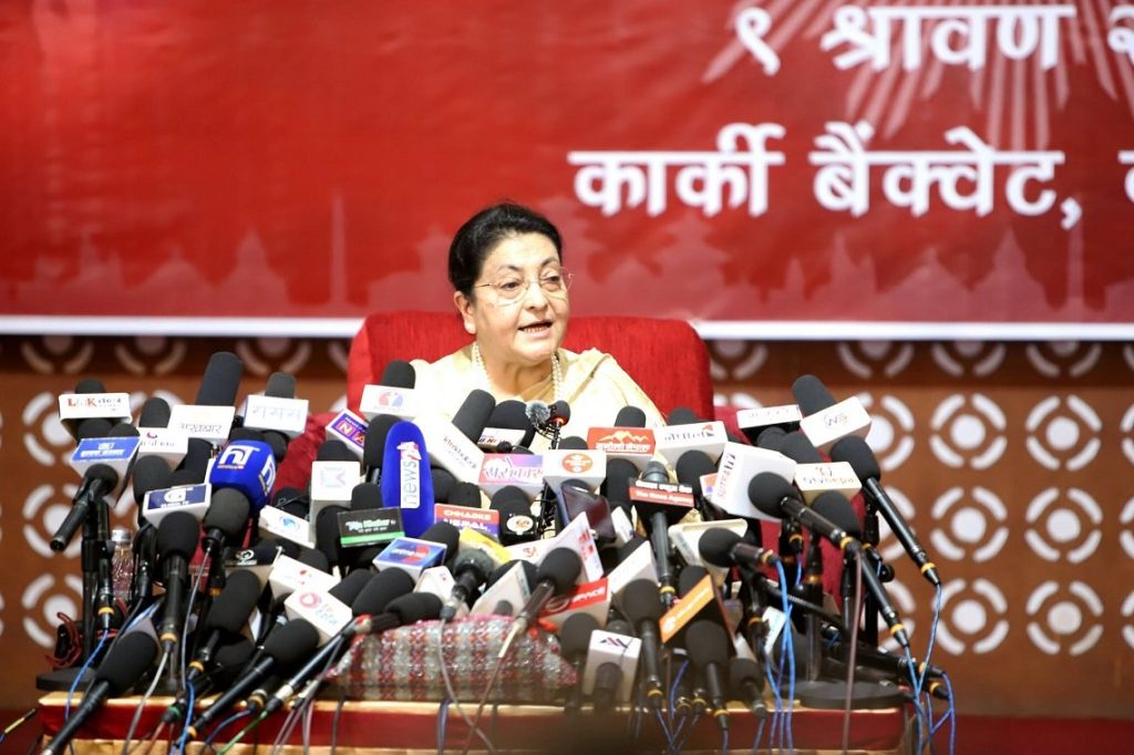 मलाई कुनै पदको लालसा छैन : विद्या भण्डारी