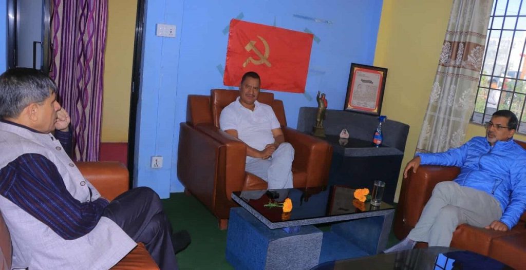 विप्लव, जनार्दन र घनश्याम बिच भेटवार्ता