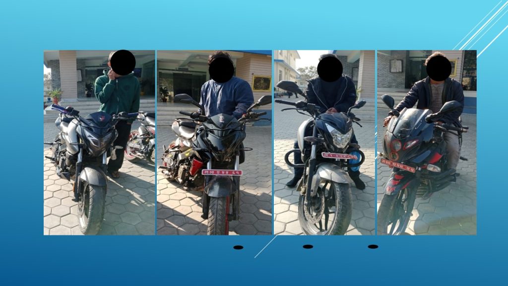 सवारी चेकजाँचका क्रममा प्रहरीसंग झगडा गर्ने ४ जना पक्राउ