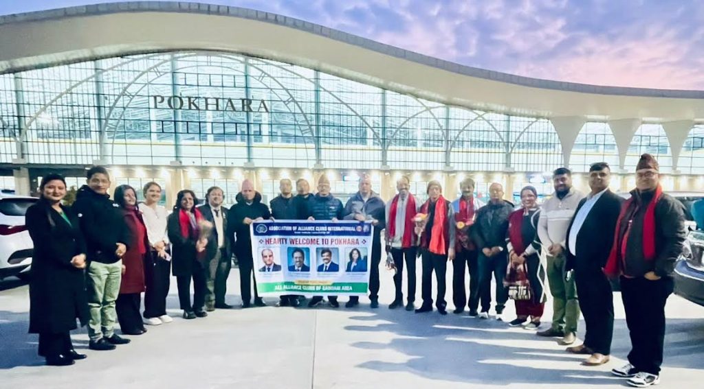 एलायन्स क्लवका अन्तर्राष्ट्रिय प्रेसिण्डेन्ट सक्सेना पोखरामा