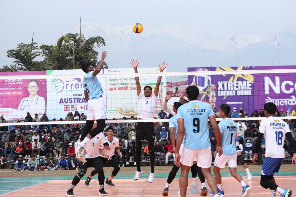 टाईगर कप भलिबल : आर्मीलाई हराउँदै पर्वत भलिबल संघ तेस्रो