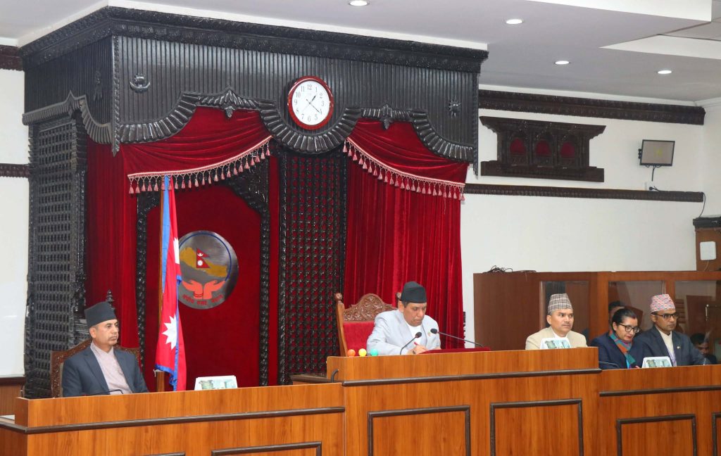 राष्ट्रिय सभामा सार्वजनिक नीति तथा प्रत्योजित विधायन समितिको वार्षिक प्रतिवेदन पेस