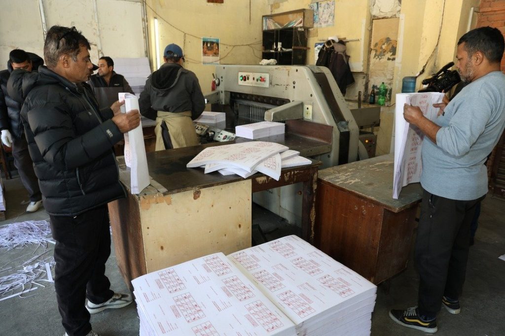 मतपत्र छपाइ अन्तिम चरणमा, पाँच लाख मतपत्र छाप्न बाँकी