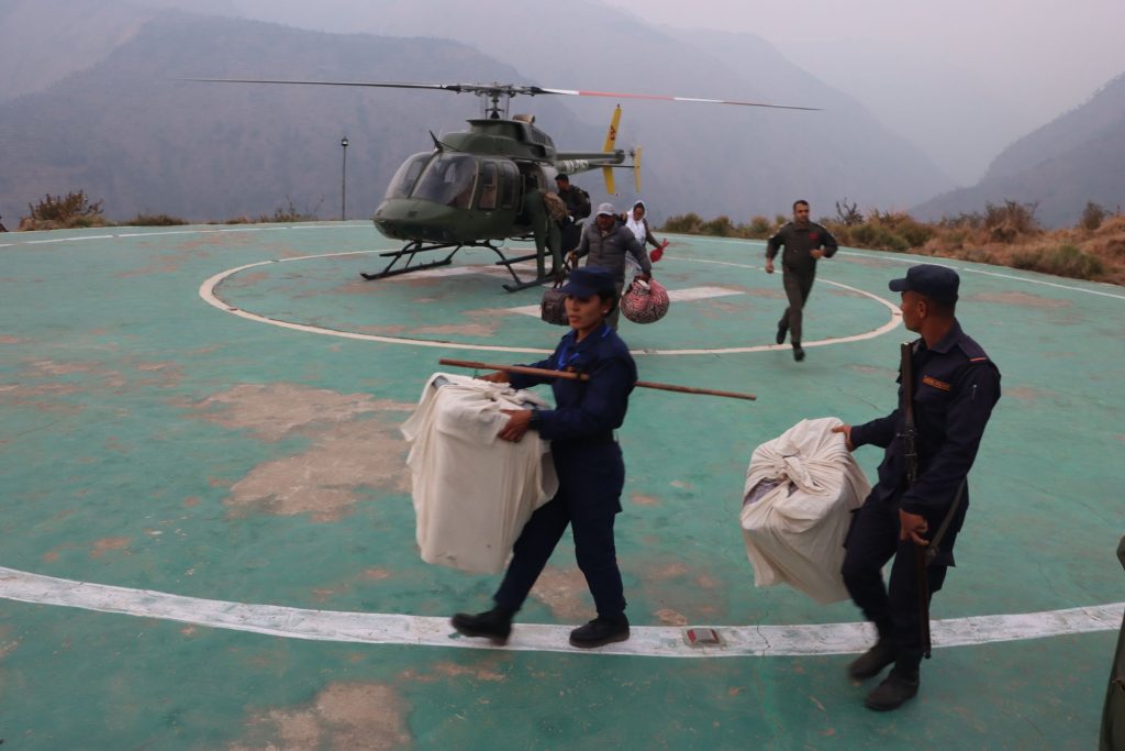 हिमाली क्षेत्रका तीन जिल्लाको मतपत्र ढुवानी हुन बाँकी