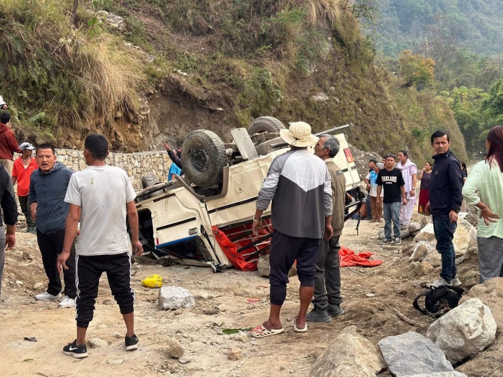 लमजुङमा जिप दुर्घटना हुँदा २ जनाको ज्यान गुम्यो, १२ जना घाइते