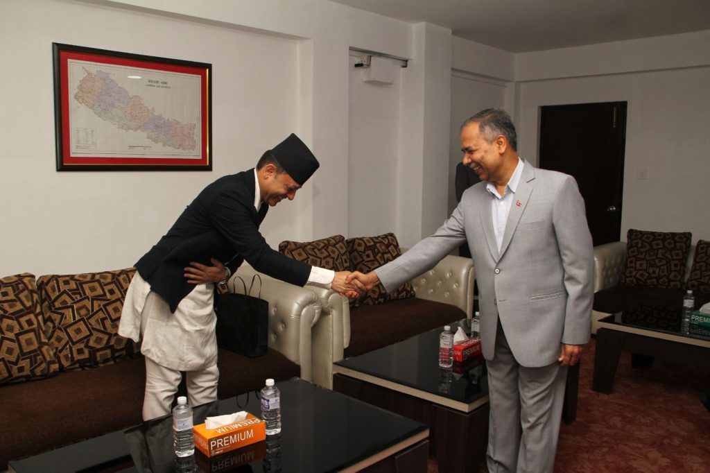 उपराष्ट्रपति र सभामुख अर्यालबीच शिष्टाचार भेट