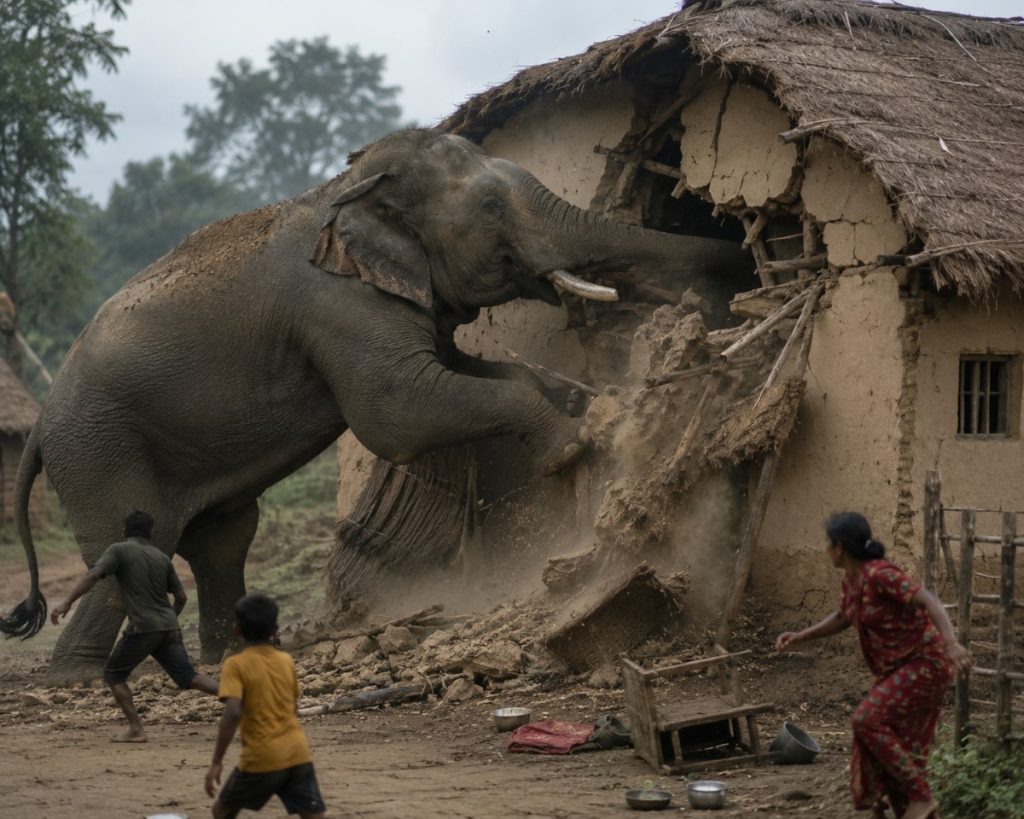 हात्तीको आक्रमणमा परी चितवनमा आमाछोराको ज्यान गुम्यो