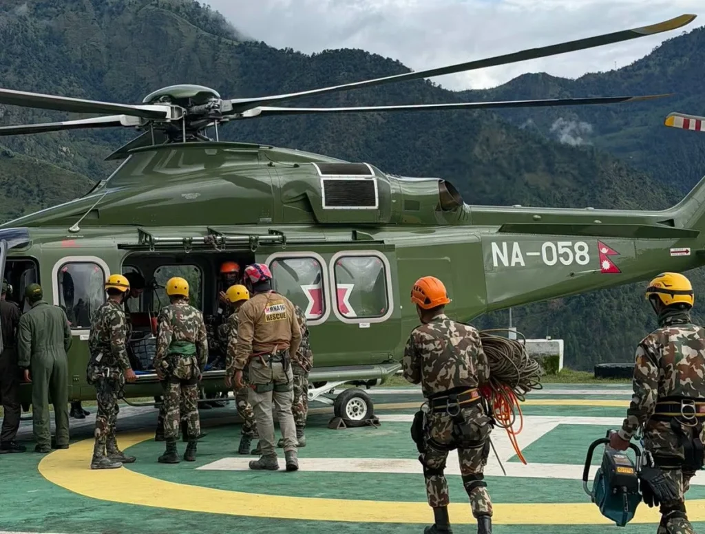 रसुवागढी जलविद्युत् आयोजना स्थलमा उद्धार टोली परिचालन