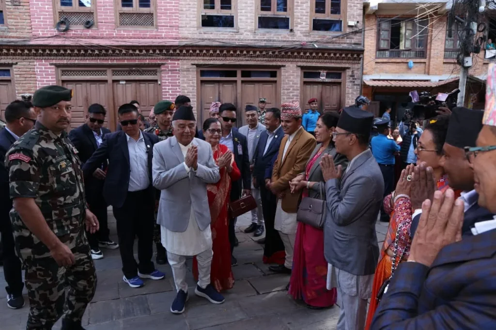 राष्ट्रपति पौडेलद्वारा नवदुर्गा भवानीको पूजा अर्चना
